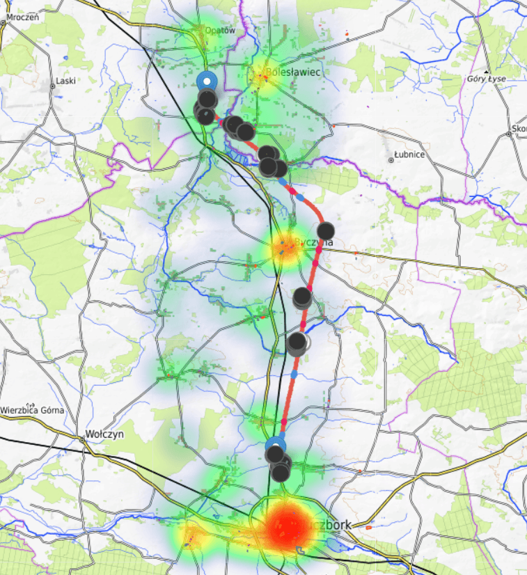Lista wyburzeń z GPS